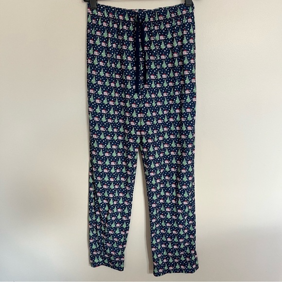 Vineyard Vines Other - Vineyard Vines Santa Whale Christmas Sleep Bottoms pajama pants Blue Sz L Kid PJ